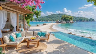 ☕Jazz & Ocean Sounds at Serene Beach Café | Morning Coffee, Coastal Calm & Jazz Vibes for Focus