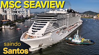 MSC SEAVIEW cruzeiro  navio 02/26 Santos Buzios Salvador @cruzeiros2025 maior #drone