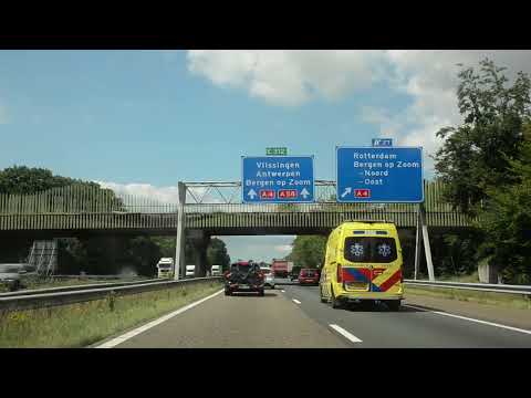 [Netherlands] A58 (E312) and A4 from Roosendaal to Krabbendijke (Jul 2022)