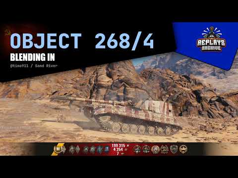 Object 268/4 - Blending in / 8.7k damage, 2.4 spot, 8.2 block, 4 frags, Sand River