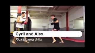 Kick Boxing Drills - Pads work - Cyril and Alex ProStar MMA