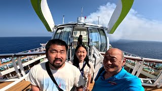 Royal Caribbean North Star Observation Pod Ride At Night / Free Things To Do First Cruise Experience