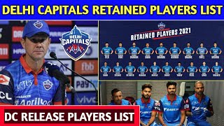 IPL 2021 - Delhi Capitals Retained And Release Players List For IPL 2021 | DC New Squad For IPL 2021