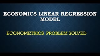 Download Lagu ECONOMETRICS economics linear regression model bsc+entrance+isi+dse+jnu Thumbnail