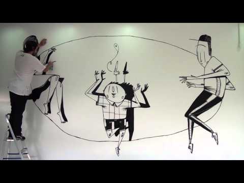 Processo de elaboração do mural "Heranças", de Alex Senna - Aconselhamento Genético - CEGH-CEL