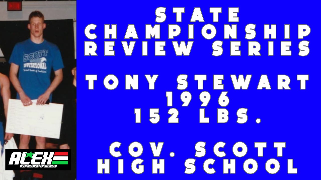 State Wrestling Championship match review w/ Tony Stewart (Cov. Scott; 1996 152 lbs.)