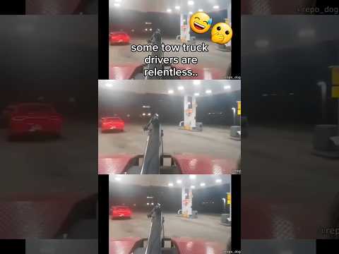 Tow Truck Grabs Car As It's Filling Up With Fuel..😅
