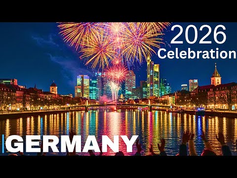 🇩🇪 4K HDR | Frankfurt New Year’s 2026 Celebration 🎉 | Most Beautiful New Year Fireworks of Germany