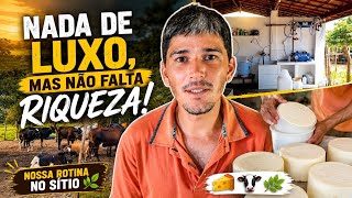👉 NADA DE LUXO, MAS NÃO FALTA RIQUEZA! Nossa Rotina no Sítio 🧀🐄🌿.