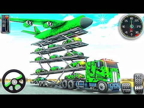 US Army Jeep Transporter Truck Simulator - Hummer Driving Game | Android Gameplay
