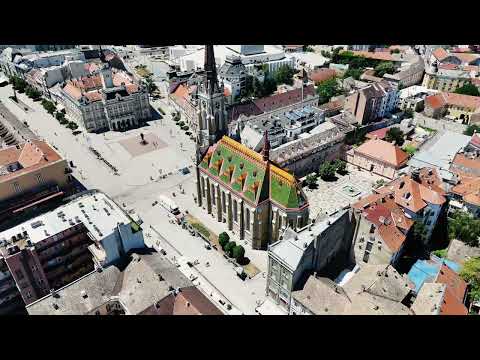 Novi Sad Нови Сад Serbia aerial