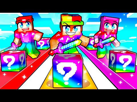 Surviving An OP LUCKY BLOCK RACE in Minecraft!
