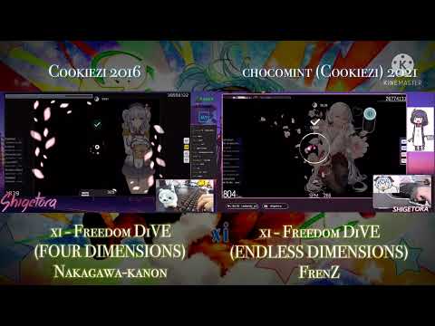 Cookiezi/chocomint/Shigetora | xi - Freedom DiVE (FOUR & ENDLESS DIMENSIONS) +HDHR Comparison!
