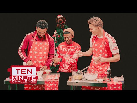 FESTIVE CHEESECAKE 🎄🍰 | Timber & Odegaard compete in the kitchen | 10 minute challenge