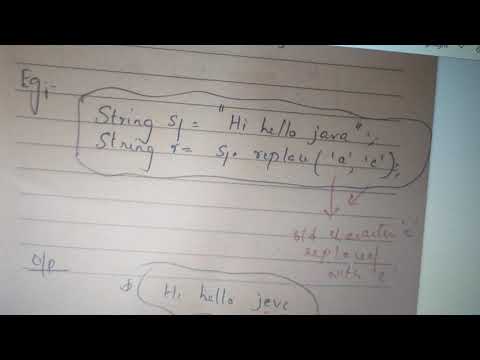 Modify String Java Lecture 43