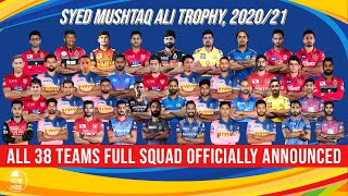 Syed Mushtaq Ali Trophy 2020-21 All Team Squad | HINDI