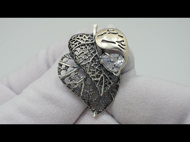 Срібний кулон "Листик" 5юф Відео огляд