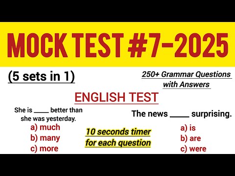Grammar Quiz।200+ English Grammar Questions। English Grammar Test | English Grammar Challenge 