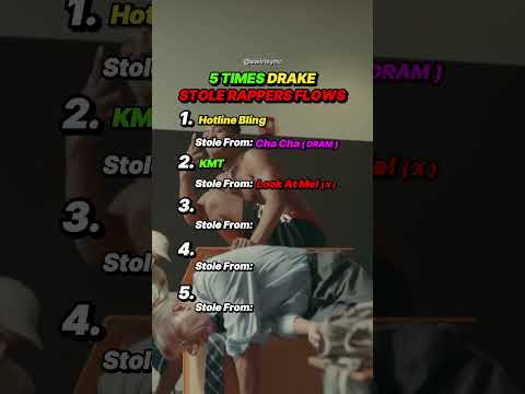 Times Drake Stole Other Rapper's Flow! #rap #hiphop #drake #rapper #flow #song #top10 #rapmusic