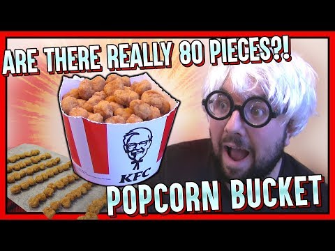 KFC Popcorn Chicken Bucket (Is There 80? - NOPE!)