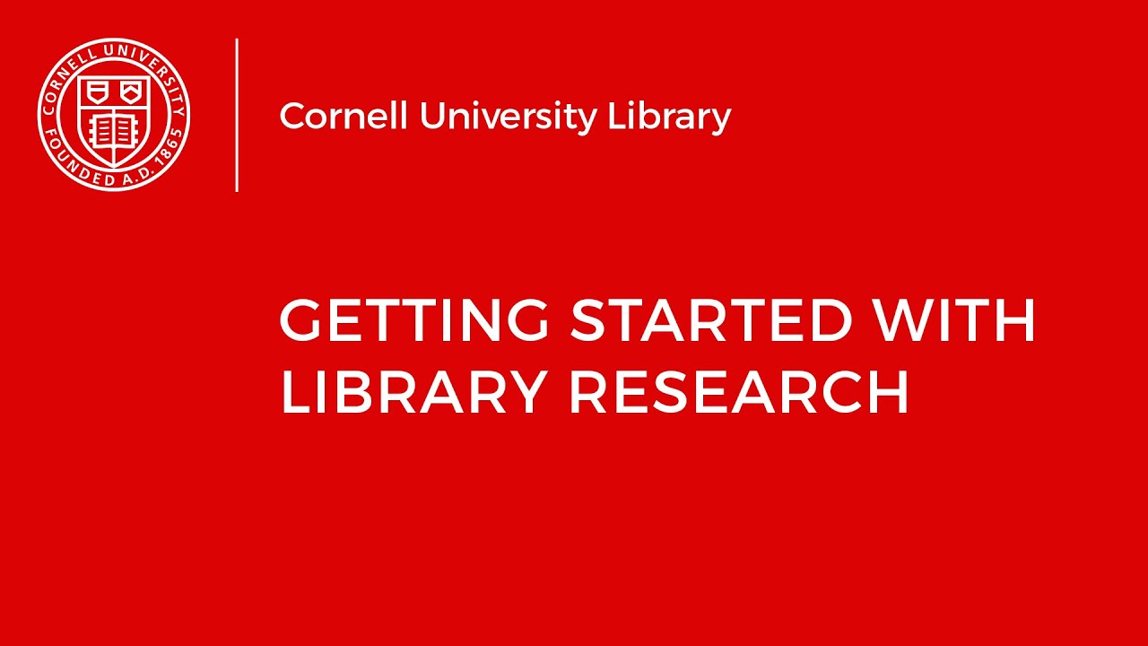Getting Started with Library Research
