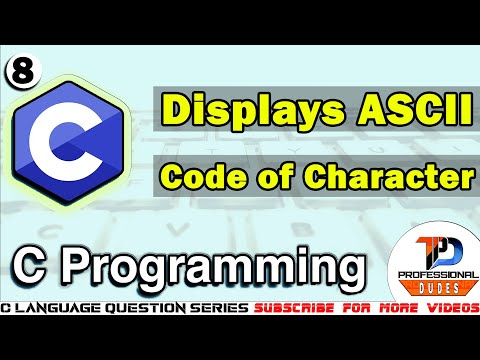 How to find ASCII value of a character | c programming