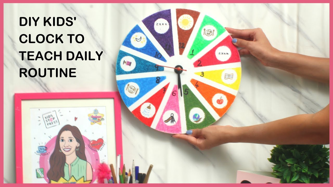 DIY Kids Clock To Teach Daily Routine Kidsstoppress DIY Kids Clock To Teach Daily Routine Kidsstoppress