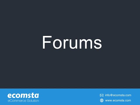 Forums - eCommerce Script
