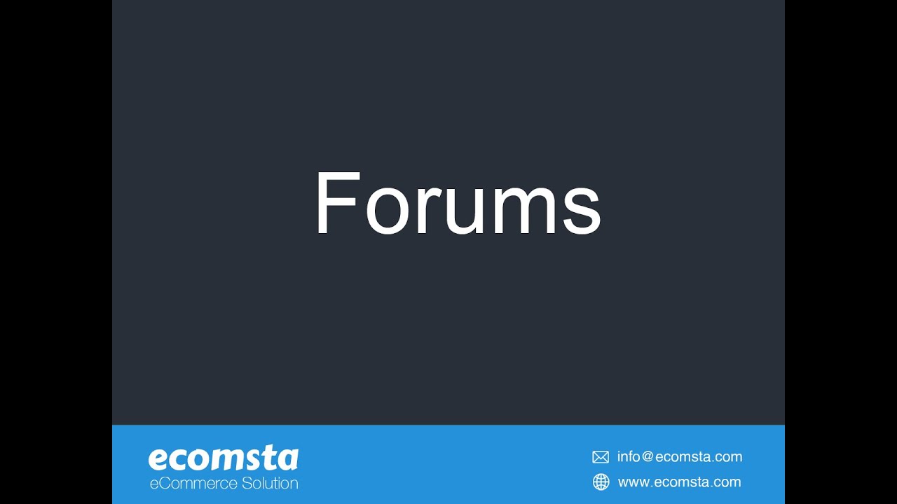 How to have discussion forums in eComsta?