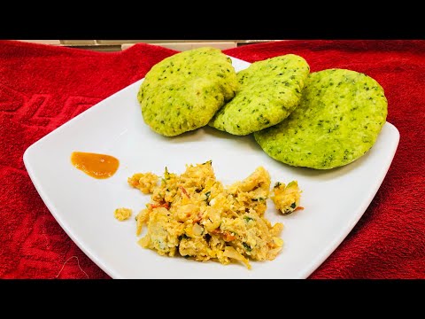 Guyanese special\Seasoned Spinach Fried Bakes| Salted fish and eggs