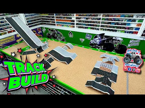 TRACK BUILD | Toy Diecast Monster Truck Racing | How we Build our tracks