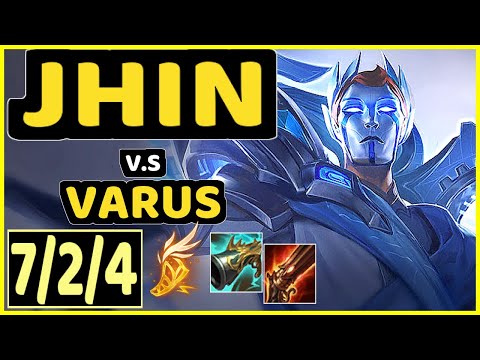 KOBBE (JHIN) vs VARUS - 7/2/4 KDA BOTTOM ADC GAMEPLAY - EUW Ranked GRANDMASTER