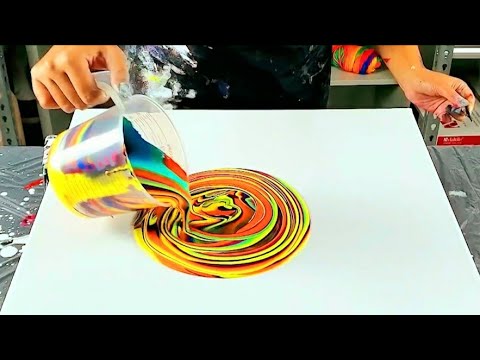 CRAZY & COLORFUL - 6 Amazing Acrylic Pour Paintings - Acrylic Pouring