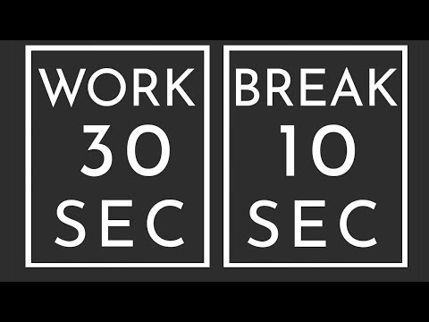 BEST SPORT INTERVAL TIMER - 30 sec Exercise / 10 sec Break / 20 Rounds / GYM TABATA HIT - TIMER