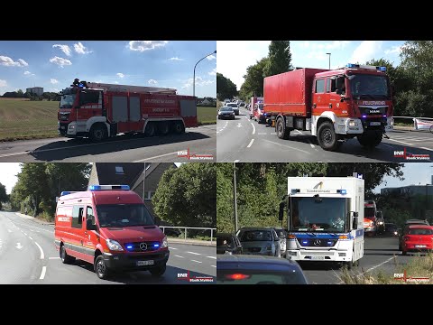 [Großbrand in Essen!] Einsatzfahrten zum Lagerhallenbrand in Essen-Leithe!