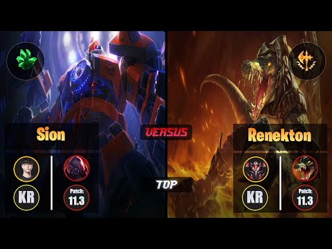 Roach SION (Top) [Grasp of the Undying] VS RENEKTON - Grandmaster KR Patch 11.3