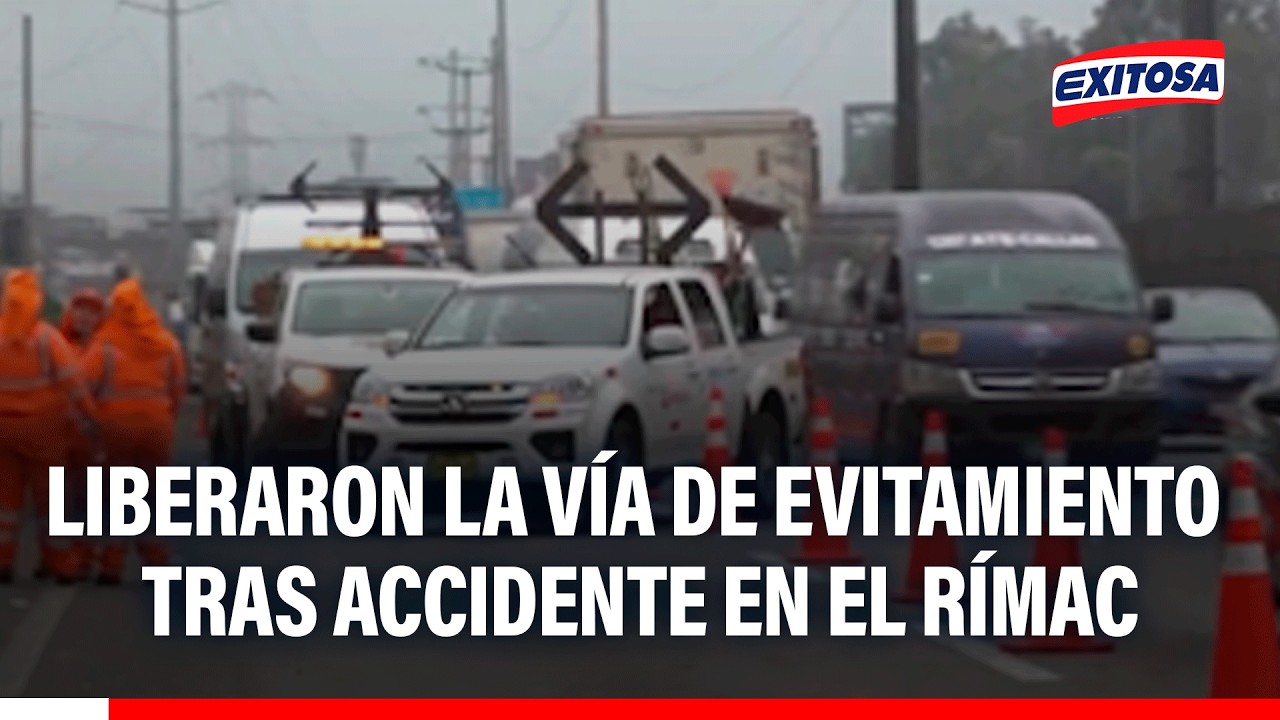 🔴🔵 Liberan Vía de Evitamiento tras choque de camión de basura con tráiler en el Rímac