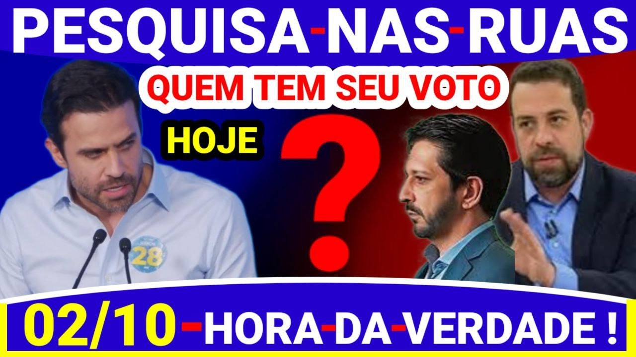 AO-VIVO! PABLO MARÇAL VAI SER ELEITO NO PRIMEIRO TURNO? PESQUISA NAS RUAS COM ELEITORES DE SP 02/10.