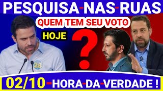 AO-VIVO! PABLO MARÇAL VAI SER ELEITO NO PRIMEIRO TURNO? PESQUISA NAS RUAS COM ELEITORES DE SP 02/10.