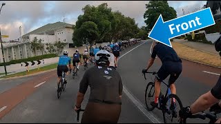 【何人いるの？】いつの間にか超大集団に！100人以上でパースの街並みを爆走　※レースではありません