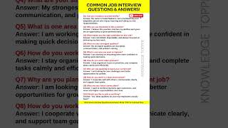 10 Most Important Interview Questions and Answers