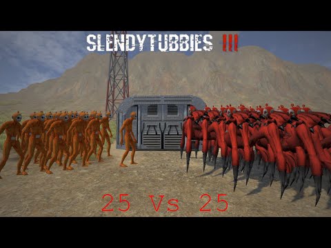 25 Vs 25 Battle Thing | Slendytubbies 3 Epic Sandbox Mode