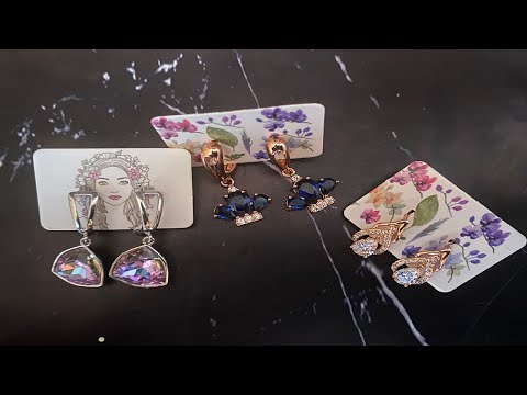 Серьги Треугольник с камнем Swarovski. Английская застежка. Медзолото. - фото 1 - id-p1787561398