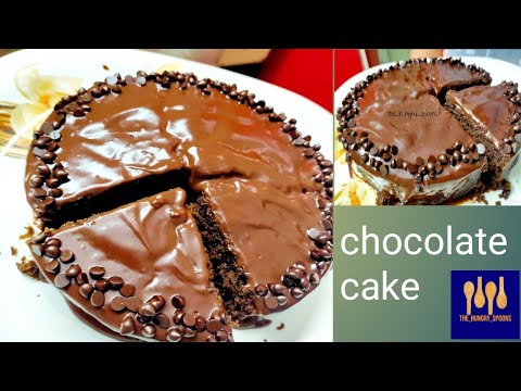 No oven chocolate cake recipe | biscuit cake | chocolate chip cake recipe | the hungry spoons