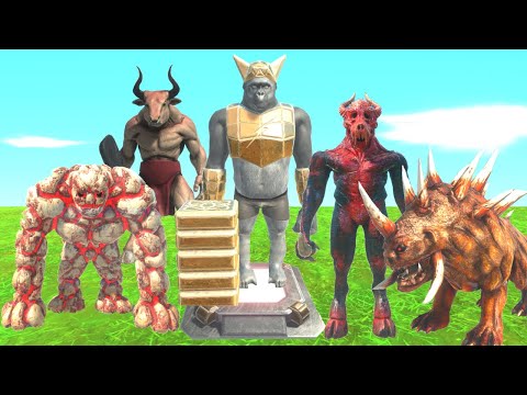 HOW MANY GHOR TO DEFEAT MINOTAUR, GOLEM, HELL HOUND AND KOZAROG  - ANIMAL REVOLT BATTLE SIMULATOR