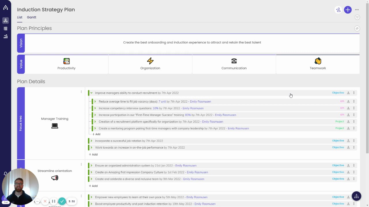 Induction Strategy Template