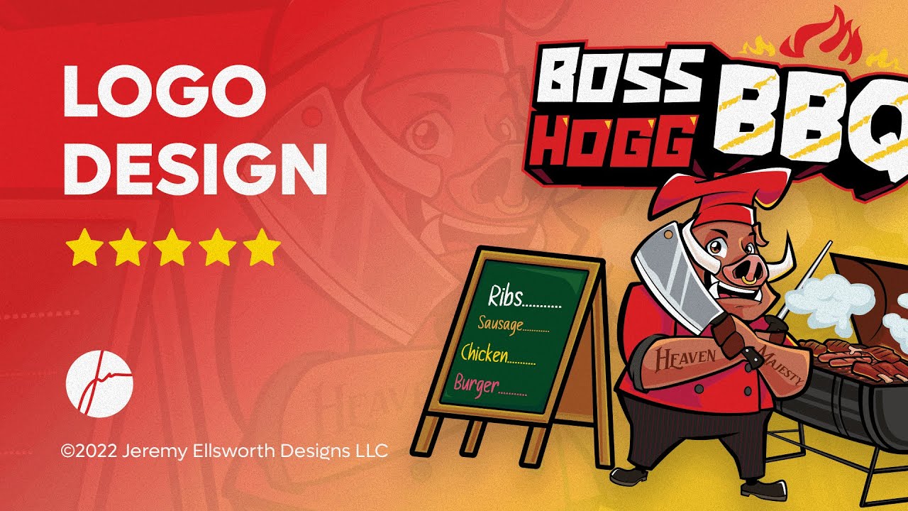 Vector Logo Timelapse - Boss Hogg BBQ