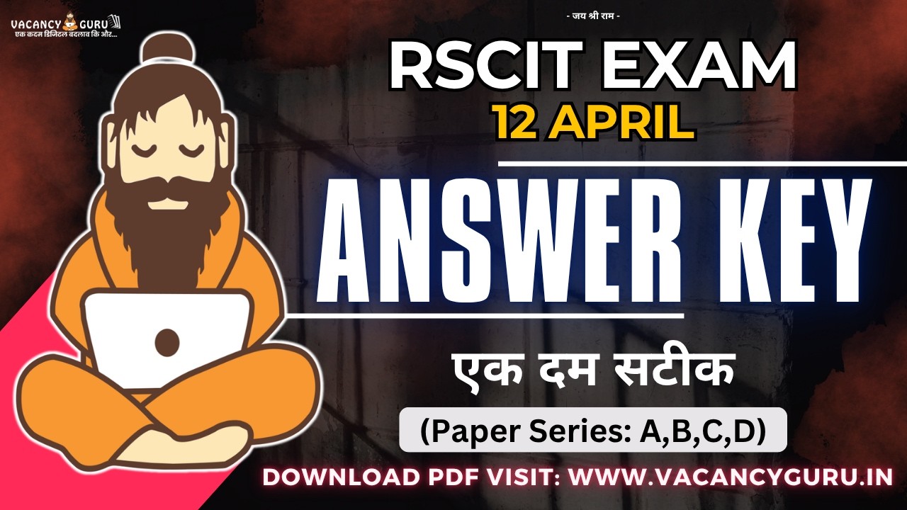RSCIT answer key 12 April 2026 RSCIT Answer key today RSCIT 12 April 2026 Answerkey RSCIT Exam 2026