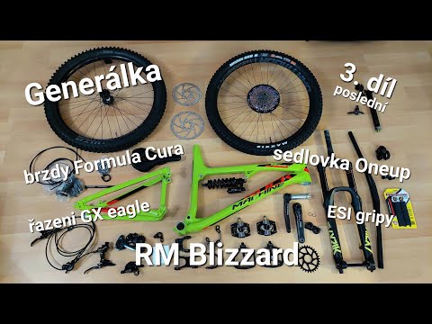 Generálka kola Rockmachine Blizzard - Formula cura, sedlovka oneup, ESI gripy..