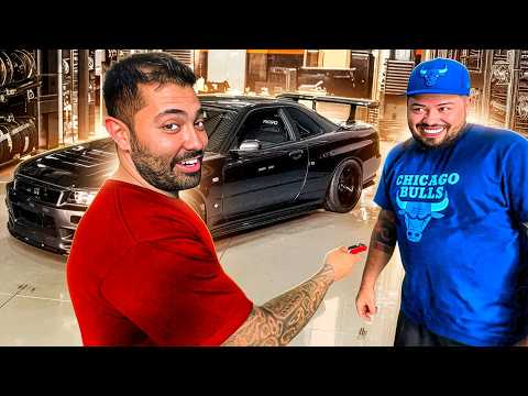 Boquinha gave me the mission of helping assemble the Skyline R-34! 😱